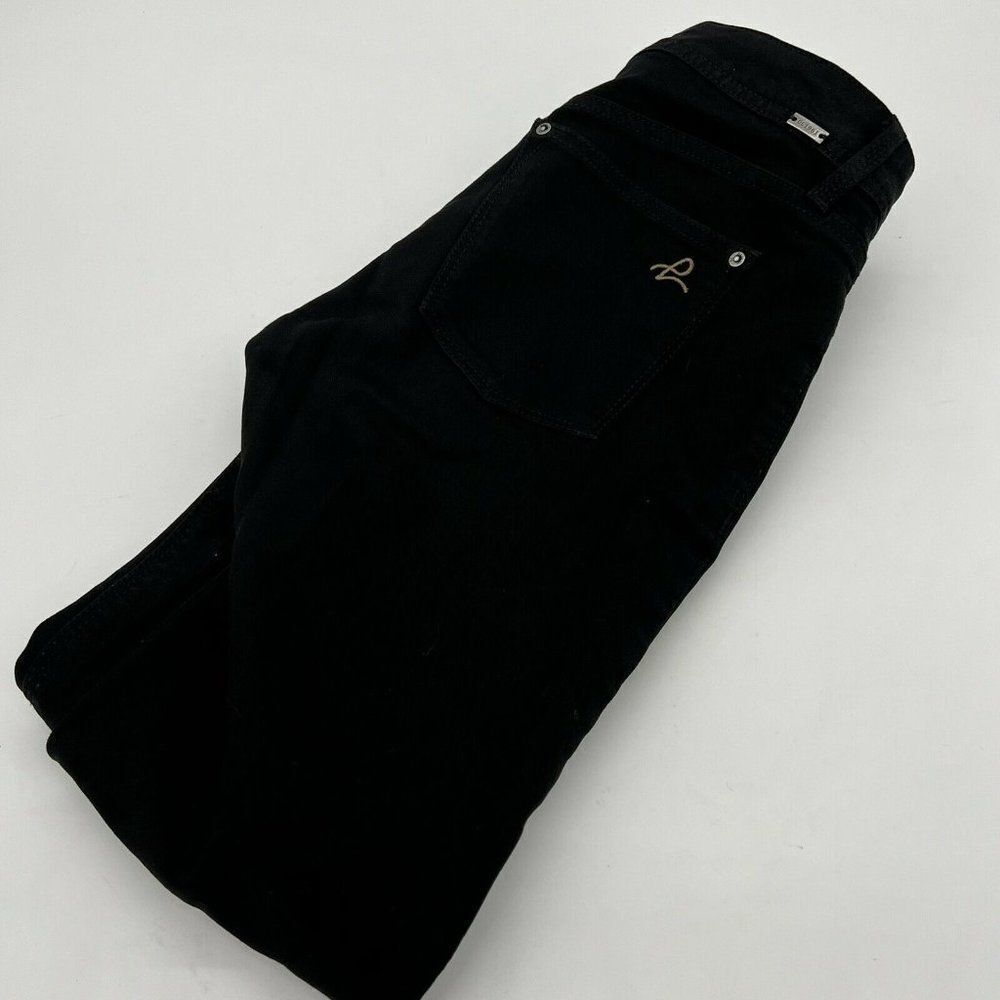 DL1961 Womens Emma Jeans Size 26x28 Black Wash Legging Skinny Mid Rise Stretch - Picture 4 of 5